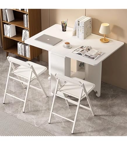 Amazon｜多機能折りたたみダイニングテーブル、2イン1ソリッドウッド